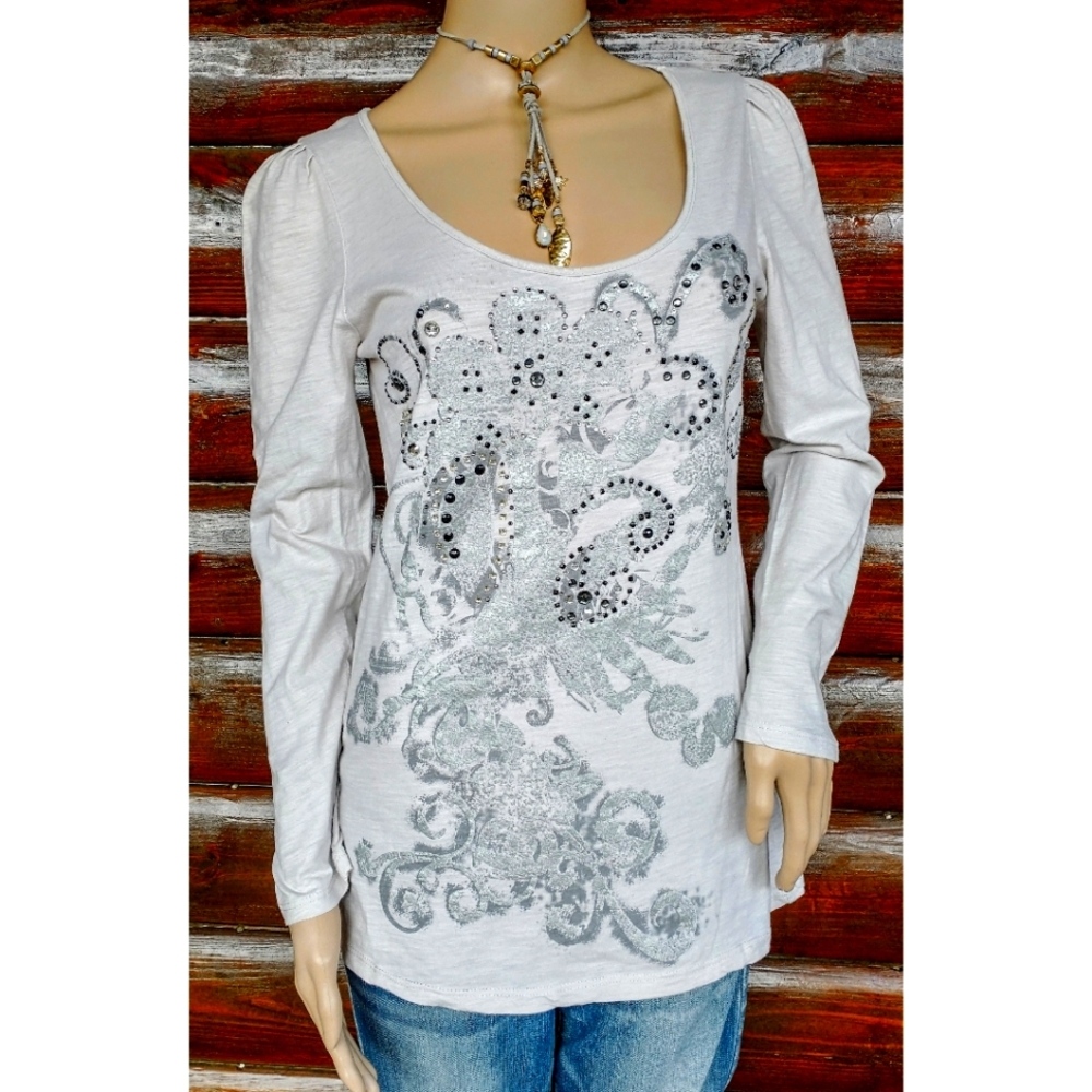 Willi Smith Embellished Top Size L